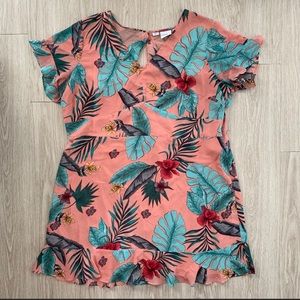 Junarose Sz 18 Floral Print Dress Vneck Mini